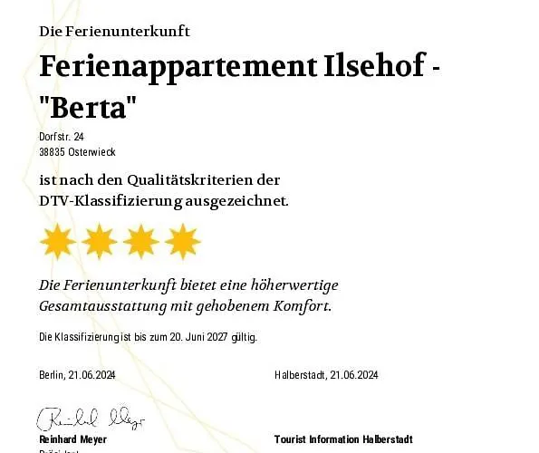 Appartement Ilsehof Berta Osterwieck